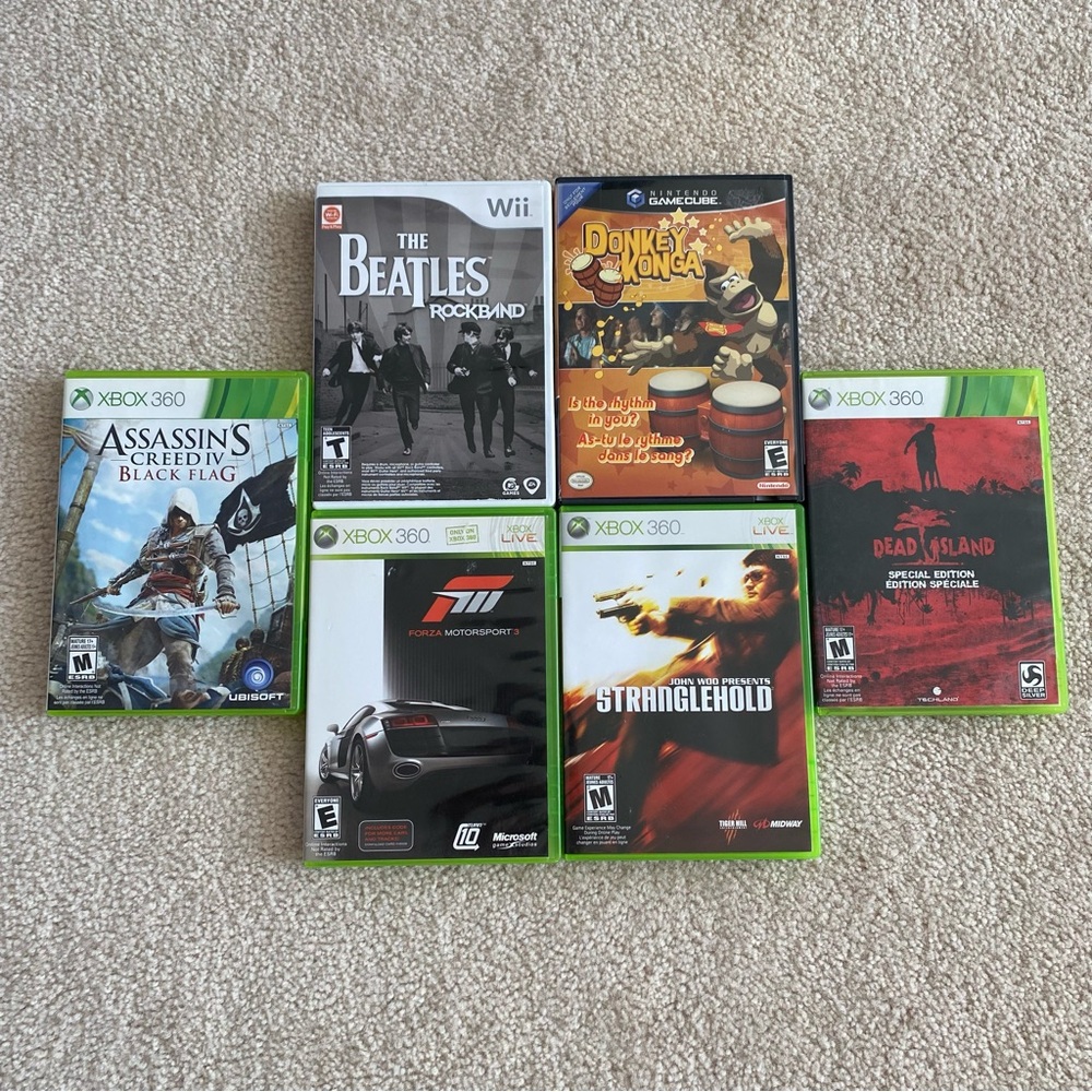 GameCube, Wii, and Xbox 360 Games Bundle Lot